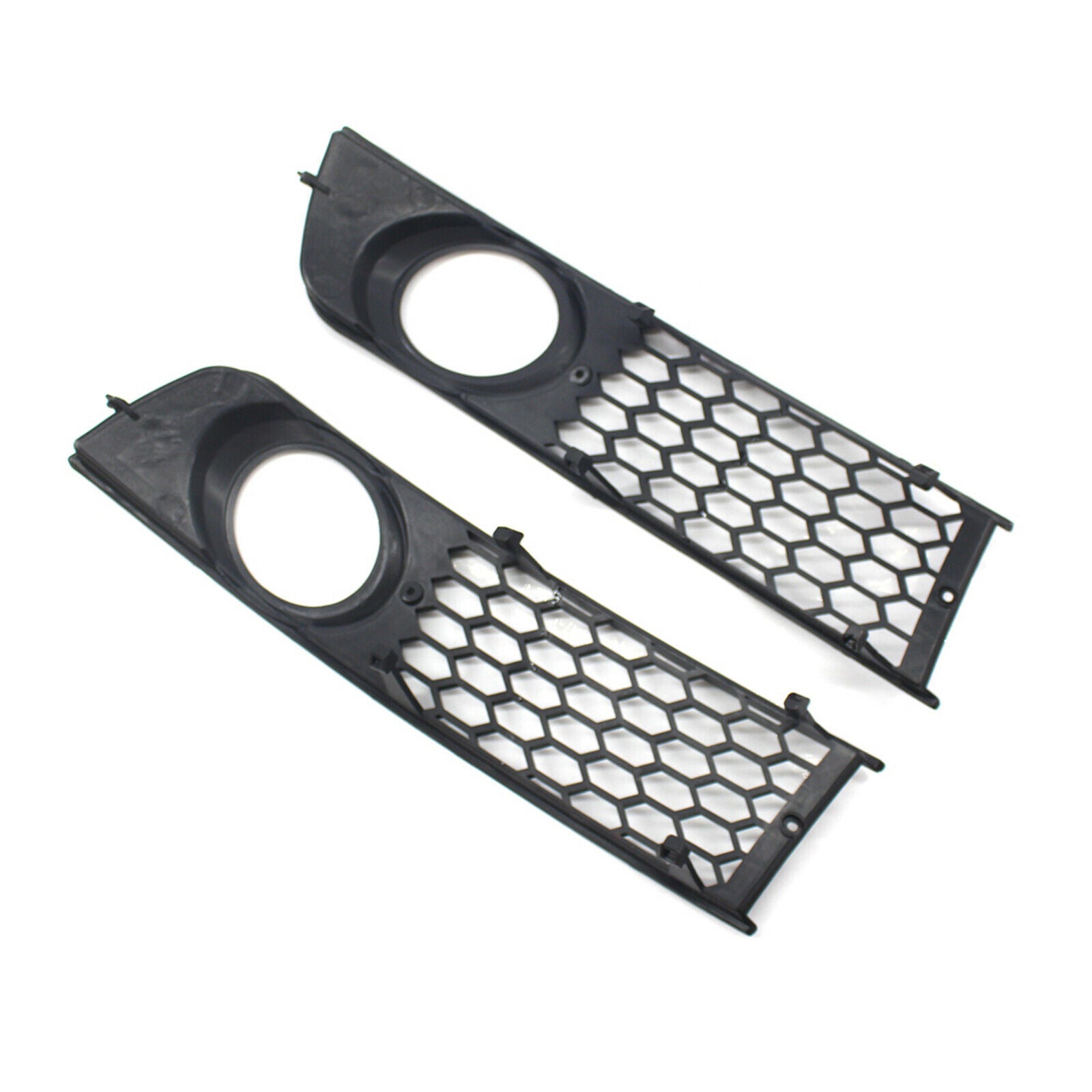 2 Pieces Front Bumper Fog Light Grilles Cover for Audi A4 B6 Replacement