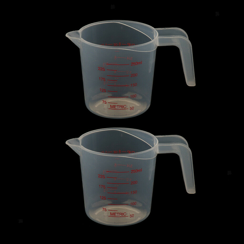 4Pcs Household Kitchen Water Supplies Large Plastic Measuring Cups 250/500ml