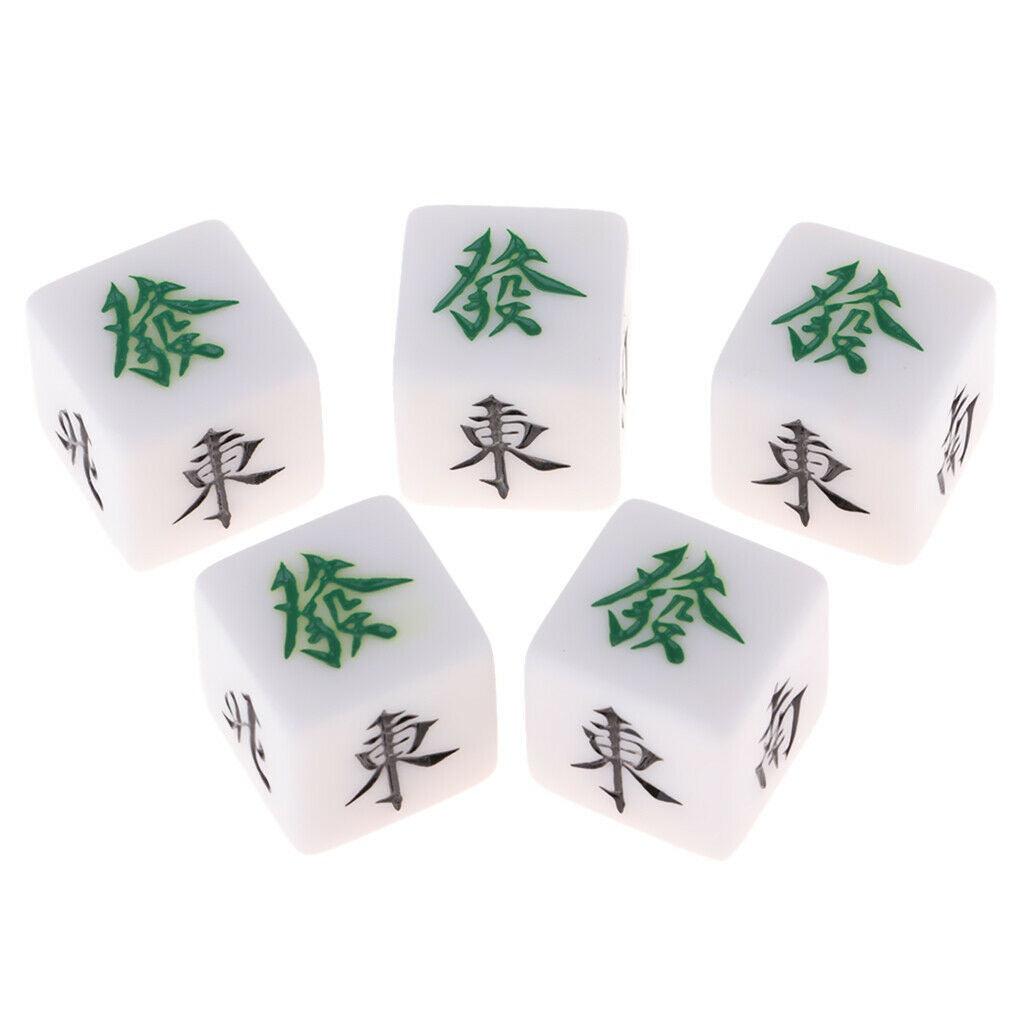 5 Piece Kit Acrylic Mahjong Dice Mahjong Accessory-Size