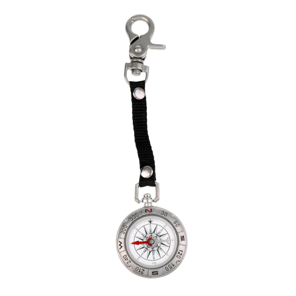 Portable Camping Keychain Compass for Survival Camping Hiking with Gear Hook