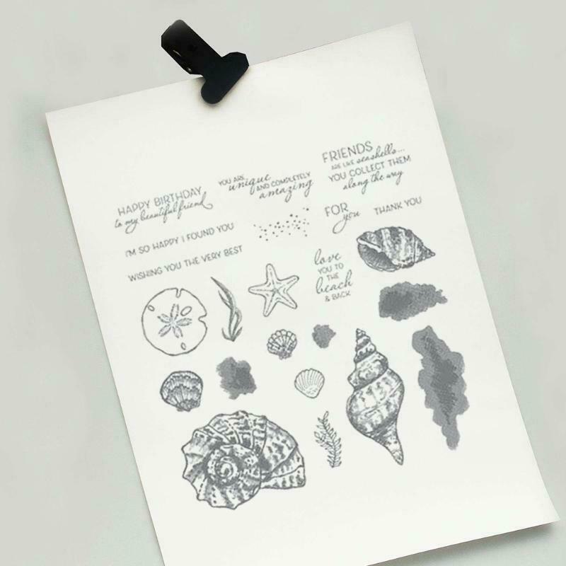 Shell Conch Seal Stamp with Cutting Dies Stencil DIY Scrapbook Embossing Photo
