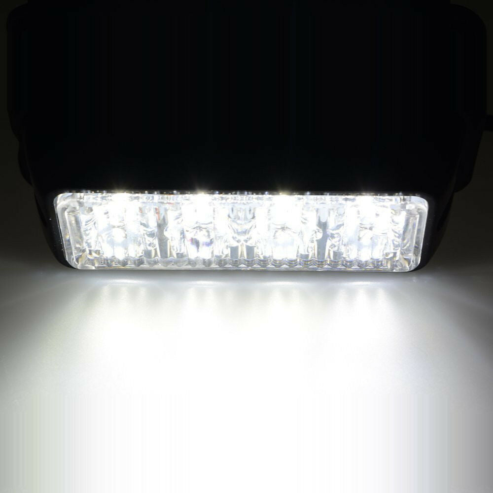 2pc 4LED White Car SUV Truck Pickup Emergency Warning Flash Strobe Light Bar 12V