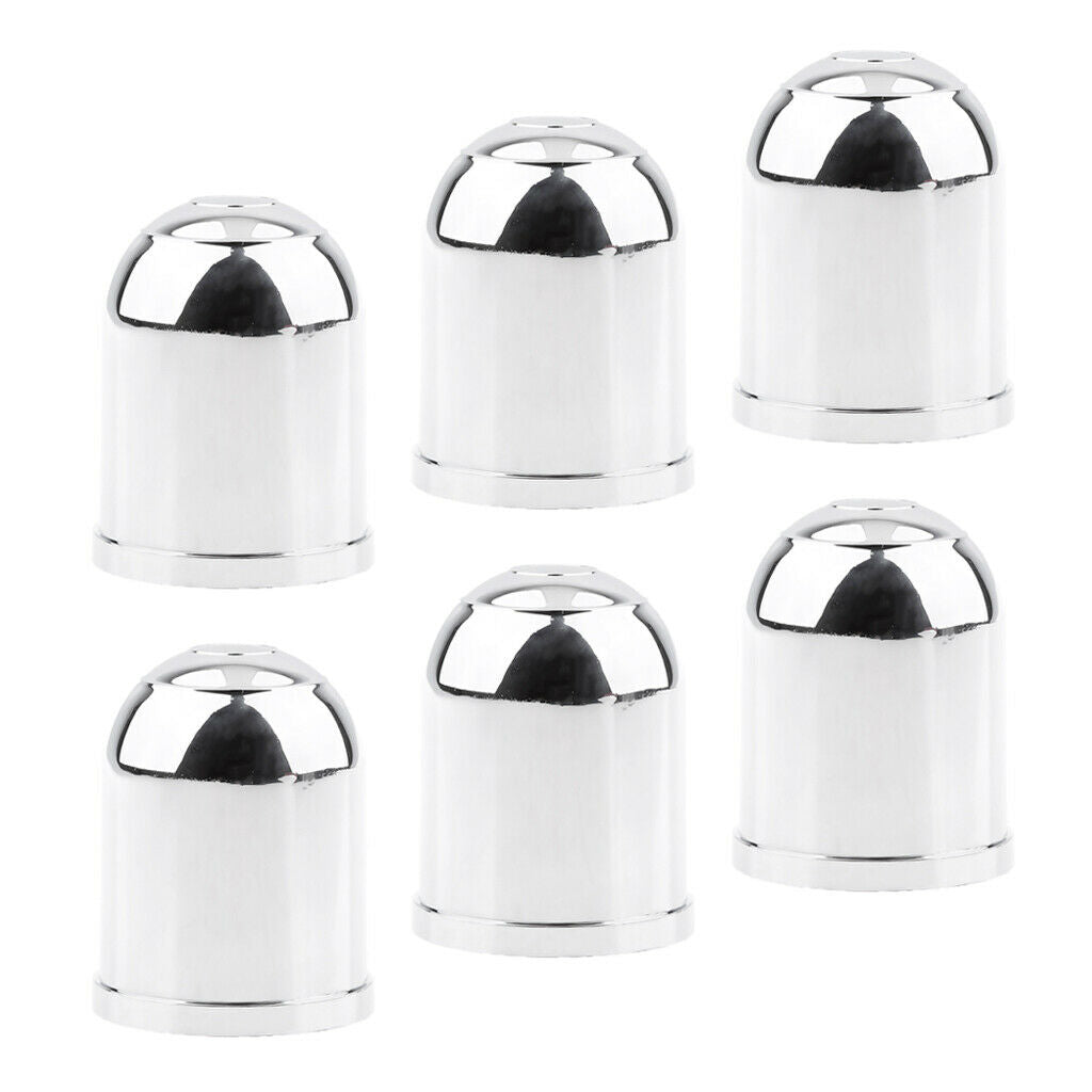 6x 50mm Chromed Car Trailer Tow Ball Protector Towing Towball Cover