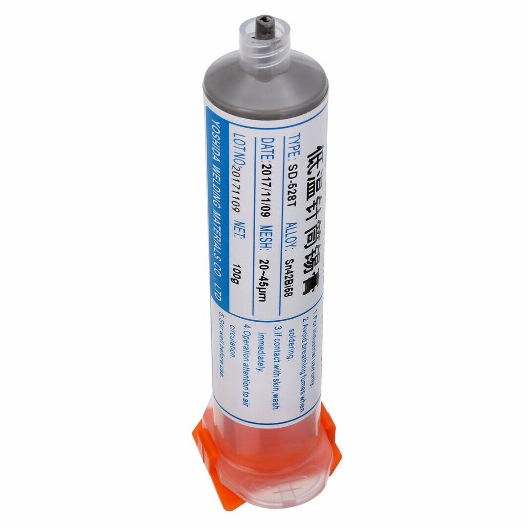 100g Solder Paste Lead-free Low Temperature SMT Melt Melting Point 138°C Sn42Bi5