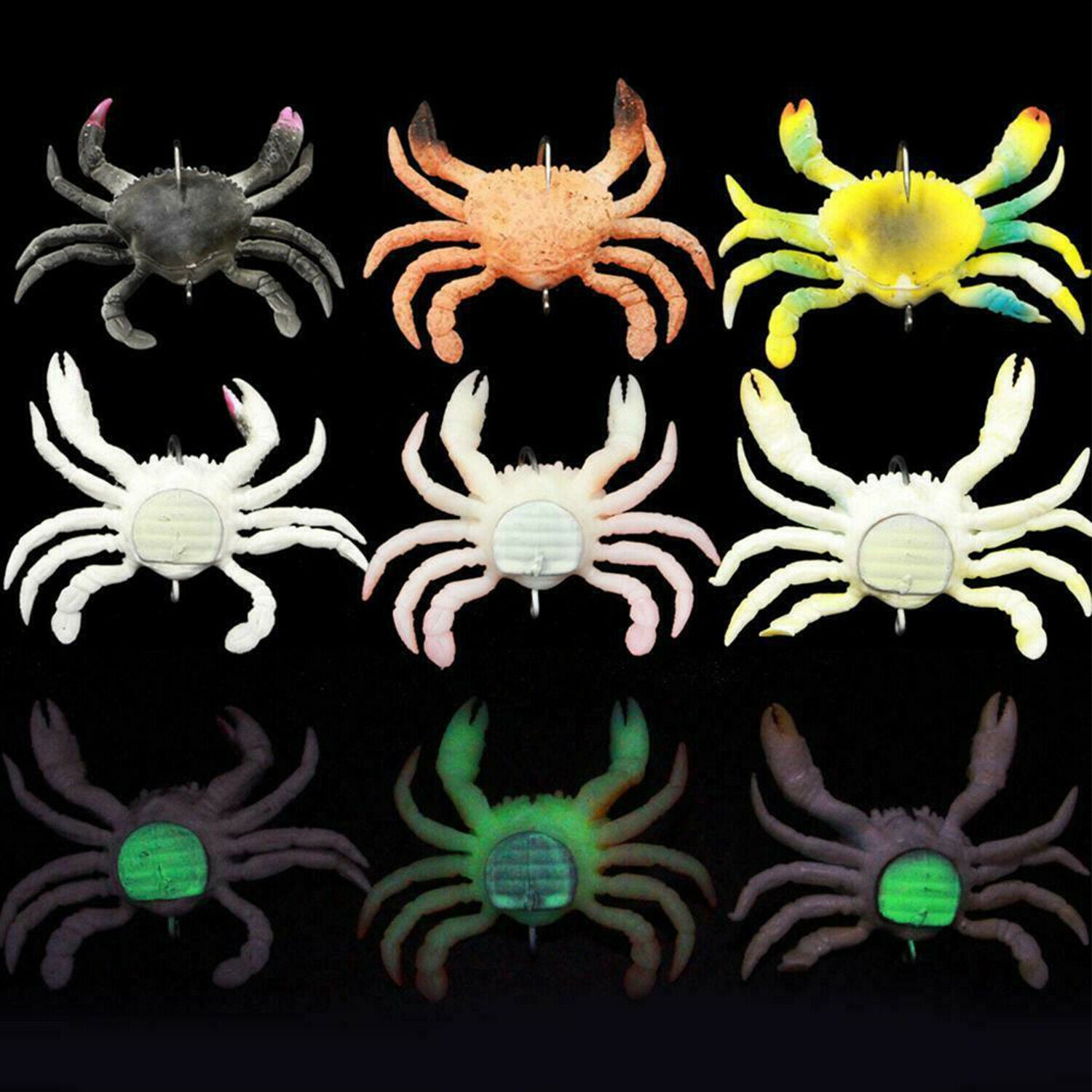 Topwater Duck Smash Crab Lure Soft Baits Treble Hooks Crab Fishing Lure