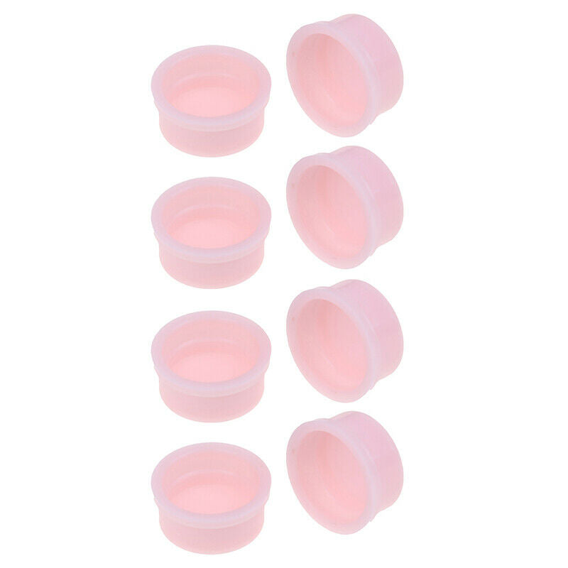 100Pcs Grafting Pink Glue Cup Eyelash Extension Gel Remover Tattoo Containers_DD