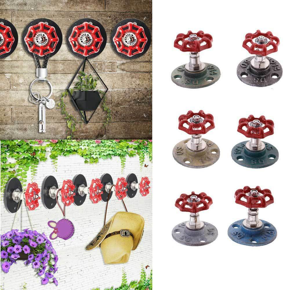 Rustic Hand Wheel Hook Wall-mounted Coat Hanger Household Storage Hook