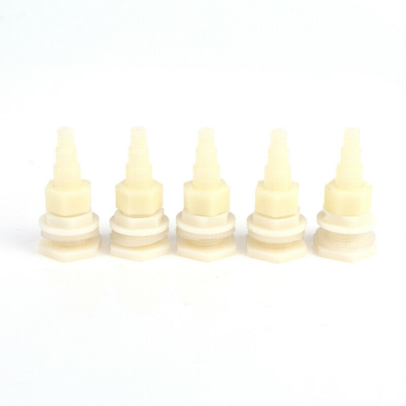 5pc 1/2" fish tank Bulkhead Pipe Joints ABS aquarium bucket water inlet out FT