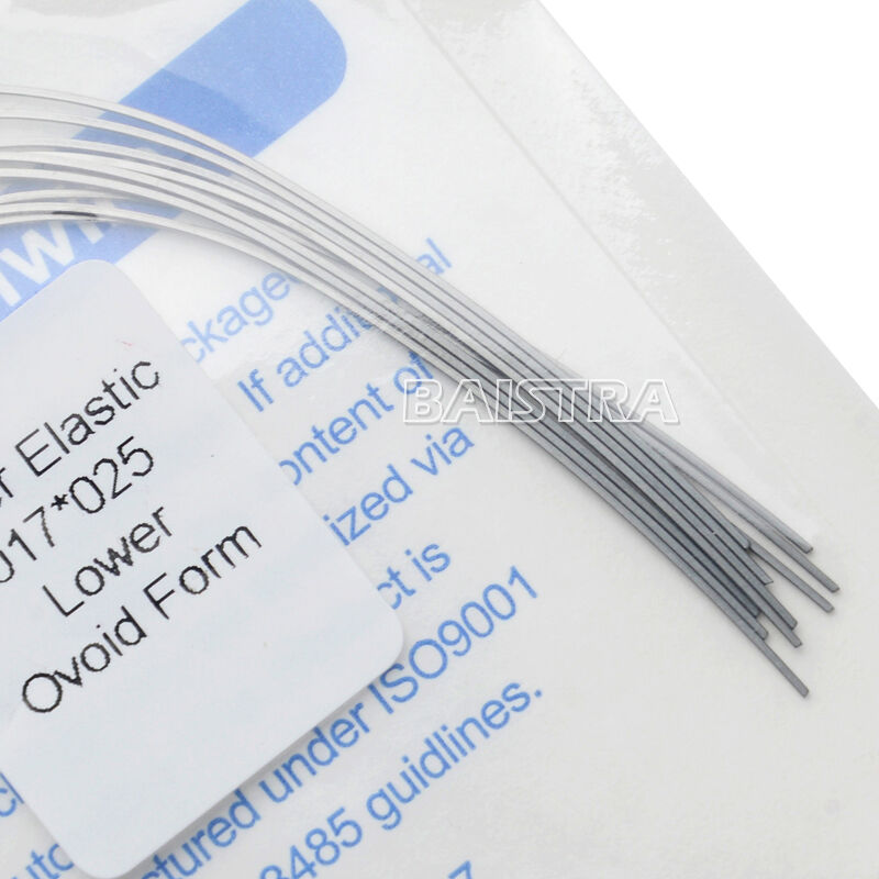 50 Packs Dental Super Elastic Niti Arch Wires Rectangular Ovoid Form 17X25 Lower