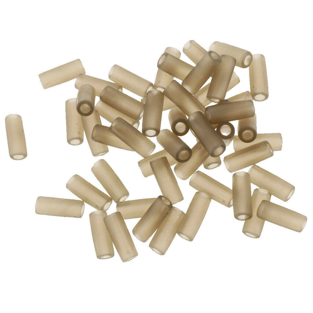 50pcs Soft Rubber Rig Sleeves Anti- Carp Fishing Rig Tube Accessories