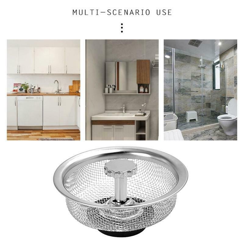 Stainless Steel Kitchen Sink Filter Household Shower Drain Bathroom Shower Drain