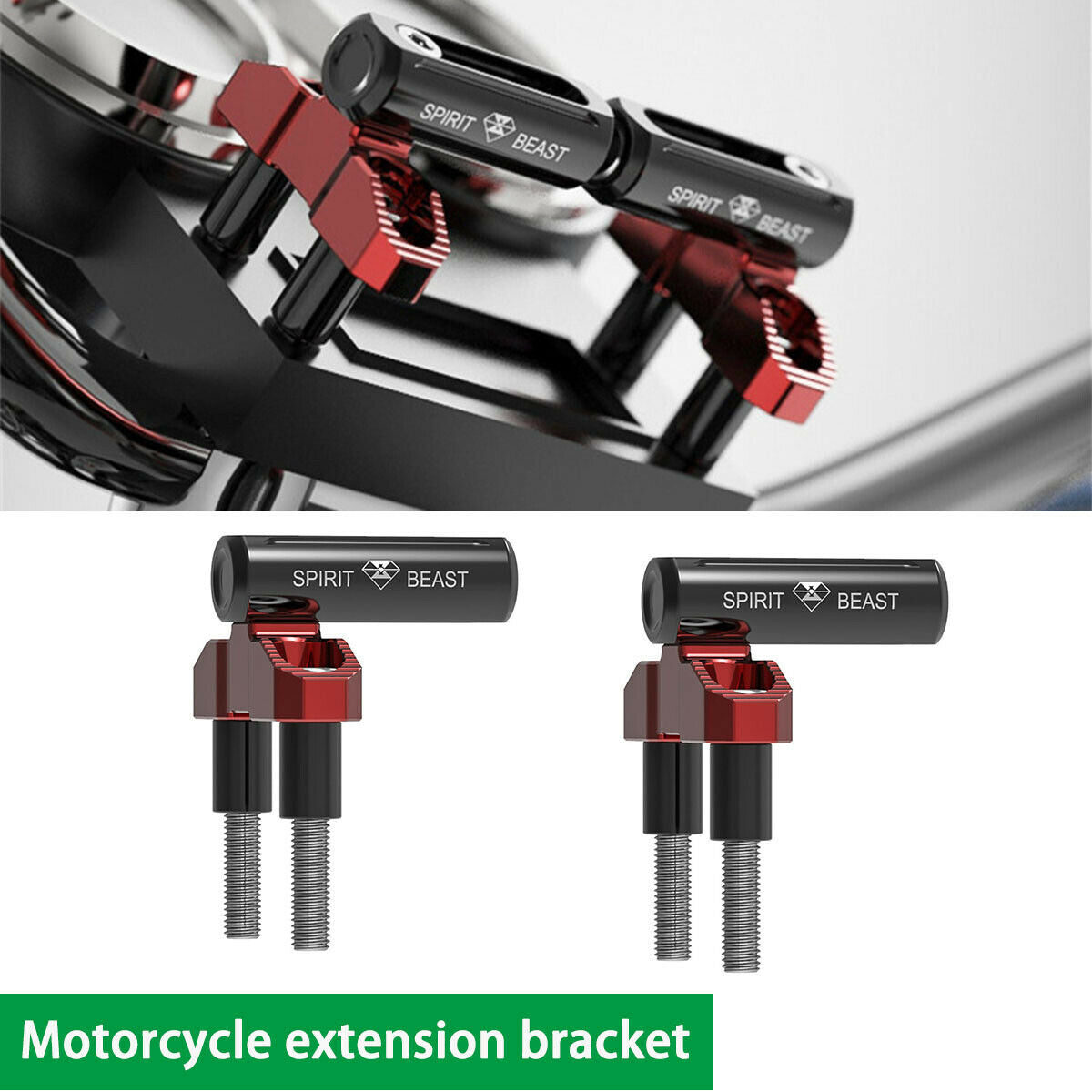 Motorcycle Cafer Race Spotlights Phone Navigation  Holder Extension Backet