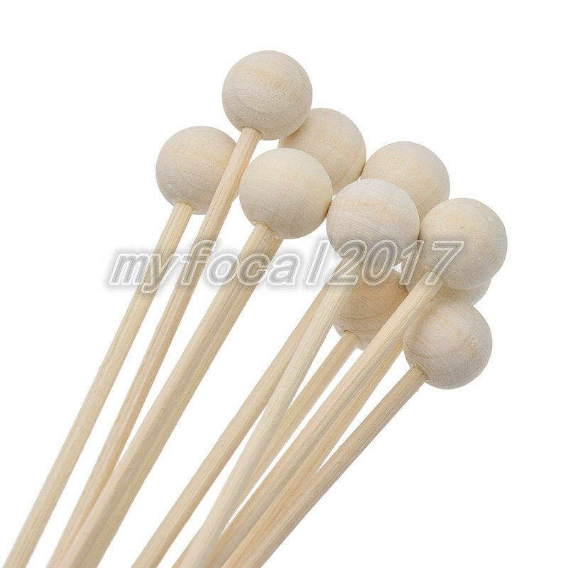 10x Wood Ball For Fragrance Diffuser Aromatherapy Rattan Reed Sticks Home Decor
