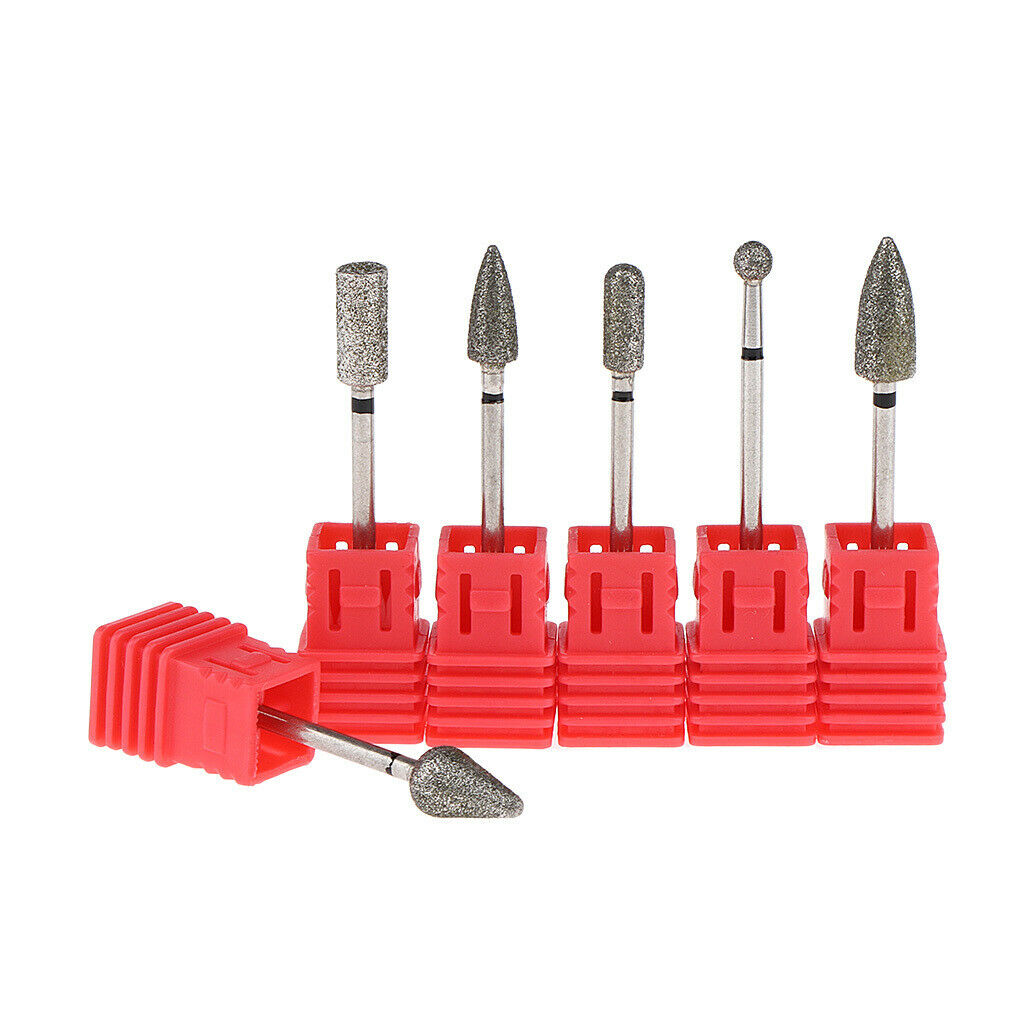 6Pcs/set Carbide Nail Drill Bit 3/32 inches Cuticle Drill Bit Manicure Pedicure