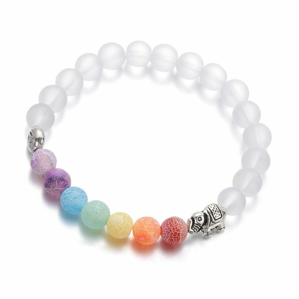 Fashion Mens Jewelry Crystal Beads Lava Stone Yoga Beads Bracelet Bangle