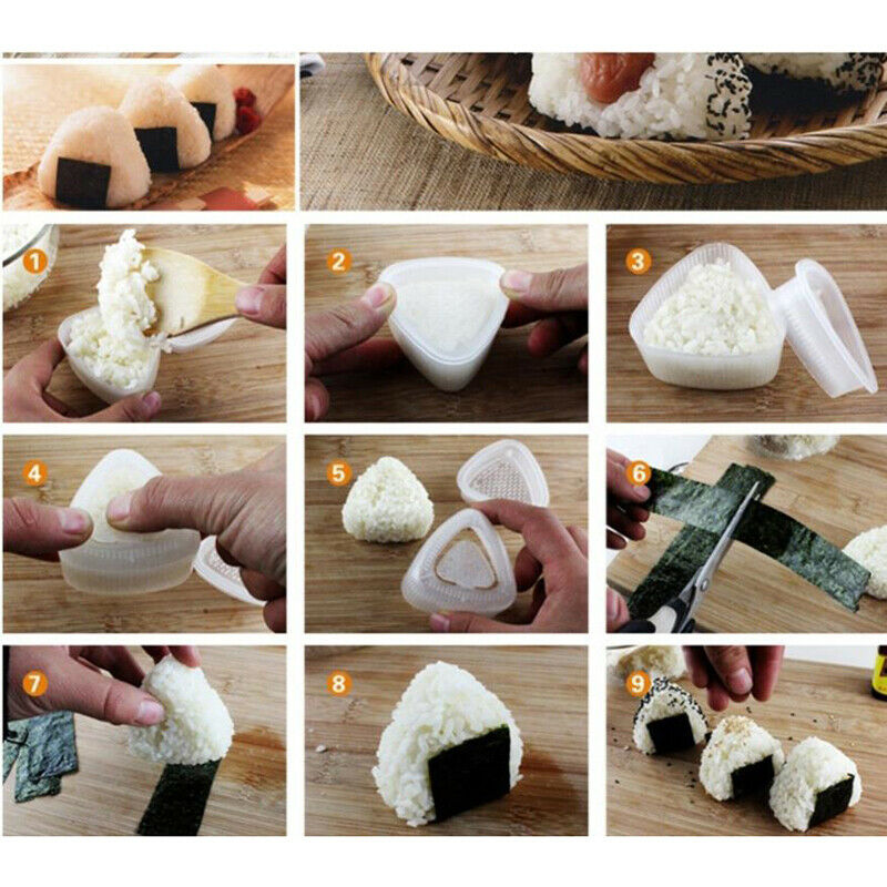 2PCs DIY Sushi Mold Onigiri Rice Ball Food Press Form Sushi Mold DIY Tool.l8