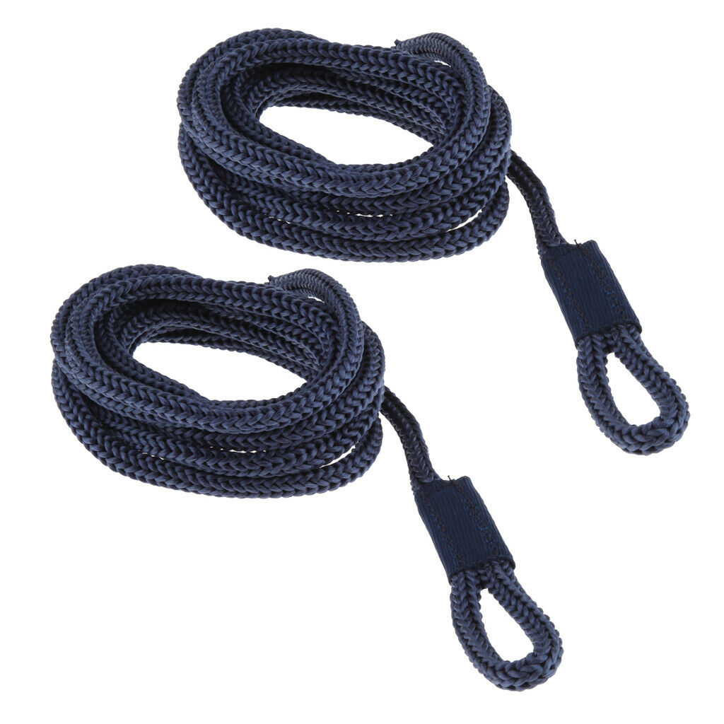 Boat Fender Lines 1/4inch x 5ft Bumper Whips Rope Docking Blue