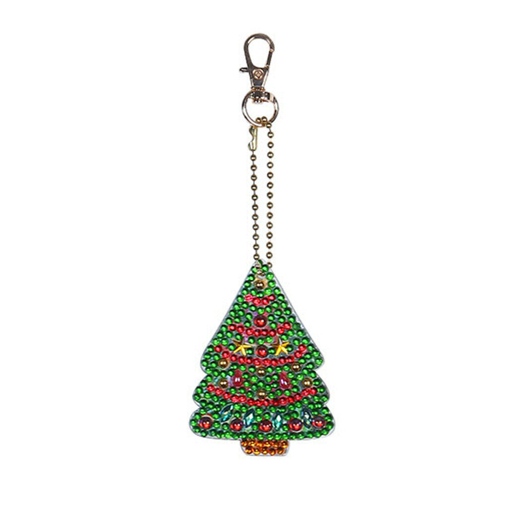 5pcs 5D Full Drill Special Shaped Diamond Painting Keychain Pendant Decors