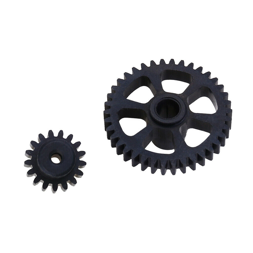 2 Packs Metal 38T Reduction Gear + 17T Motor Gear for Wltoys A949 K929 A959