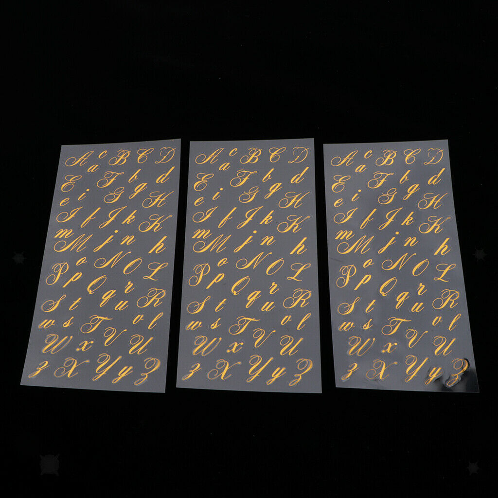3 Self-adhesive Sheets of The Alphabet Stickers for The