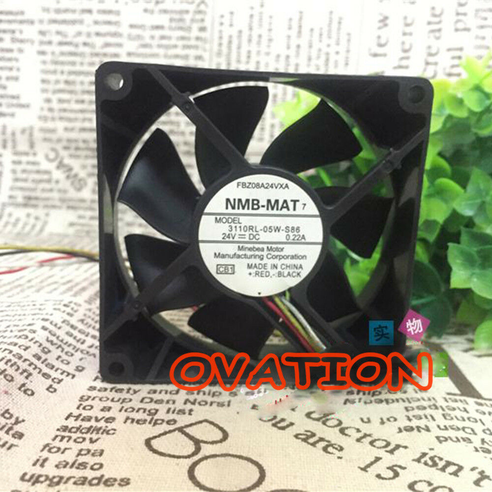 For 1pc NMB 3110RL-05W-S86 fan 24V 0.22A 5.28W 80*80*25mm 4pin