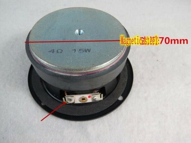2pcs 3"inch 4Ω 15W Middle Woofer Speaker 4ohms Loudspeaker HiFi Audio Parts