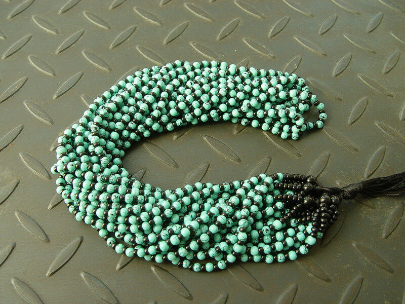 10Pcs Natural Chinese Black JADE Agate Circle beads string cord rope pendant A+