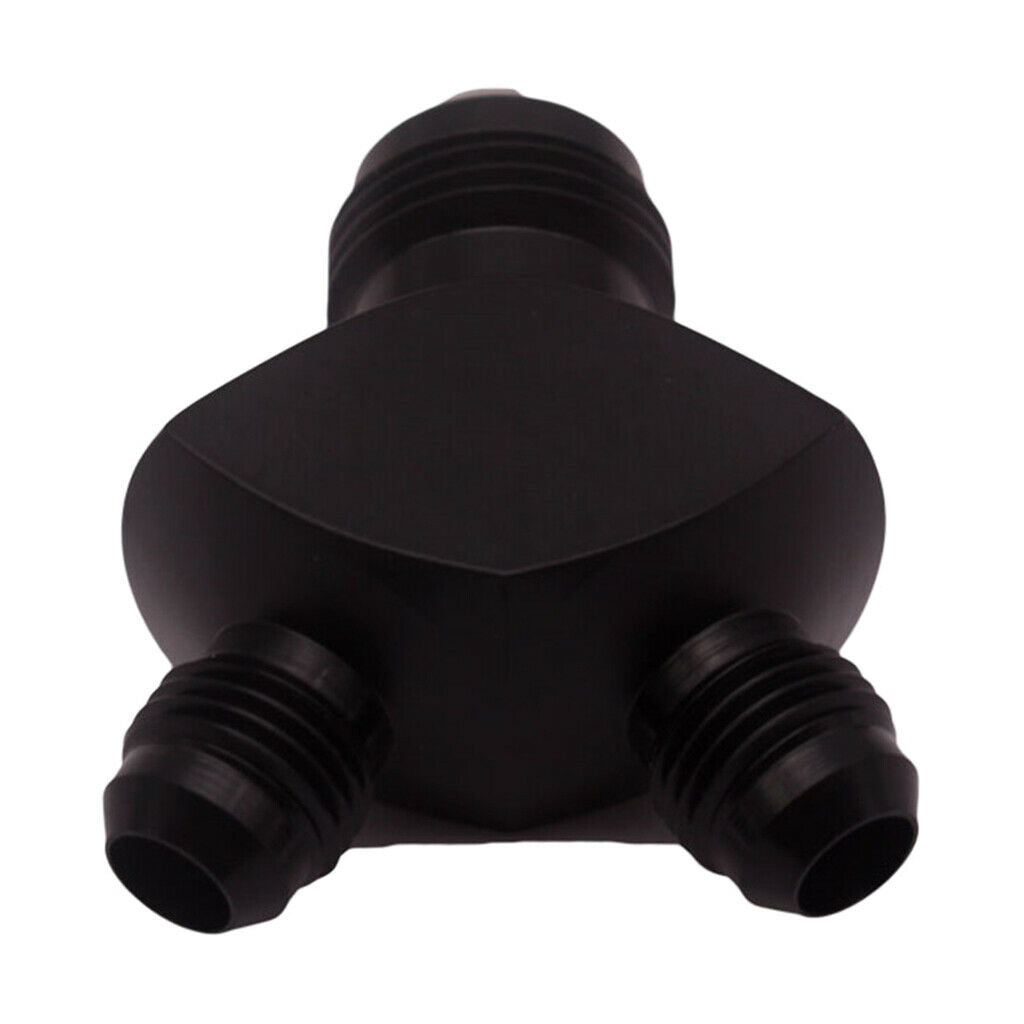 AN-6 To 2 x AN -6 (6AN Aluminium Y Block Adapter Fitting Anodized Black