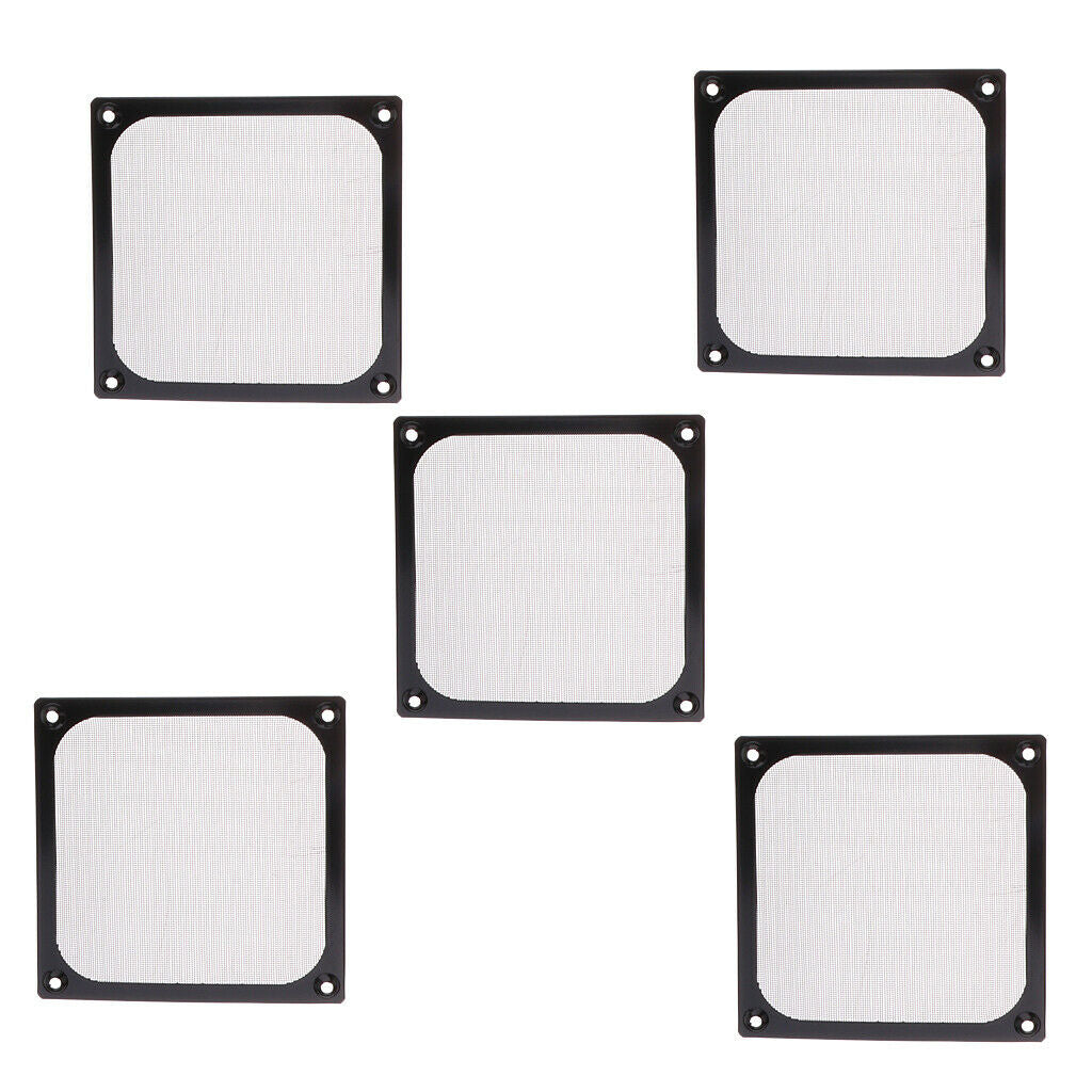 10pcs Aluminum Alloy Fan Filter Dust Guard Cover for PC Case Fan Black 120mm
