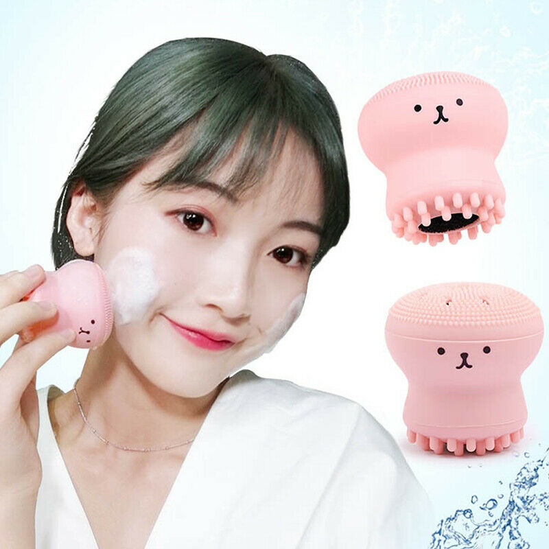 1PC Silicone Facial Cleaning Brushes Remover Skin Oil Acne Pore Cleaning Br DF