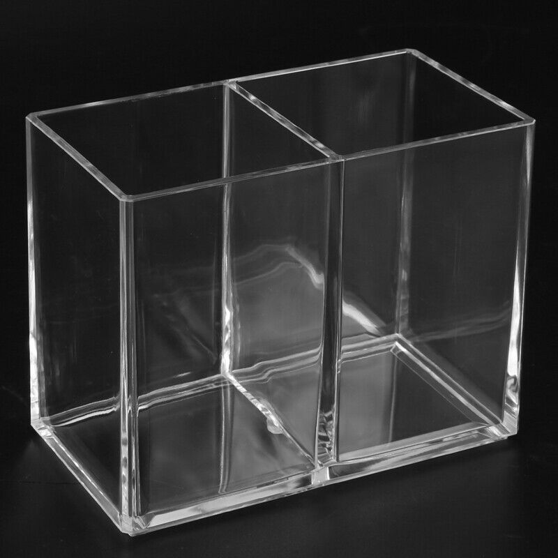 Clear Acrylic Makeup Brush Holder Pen Pencil Cup Holder Cosmetic Storage Case O6