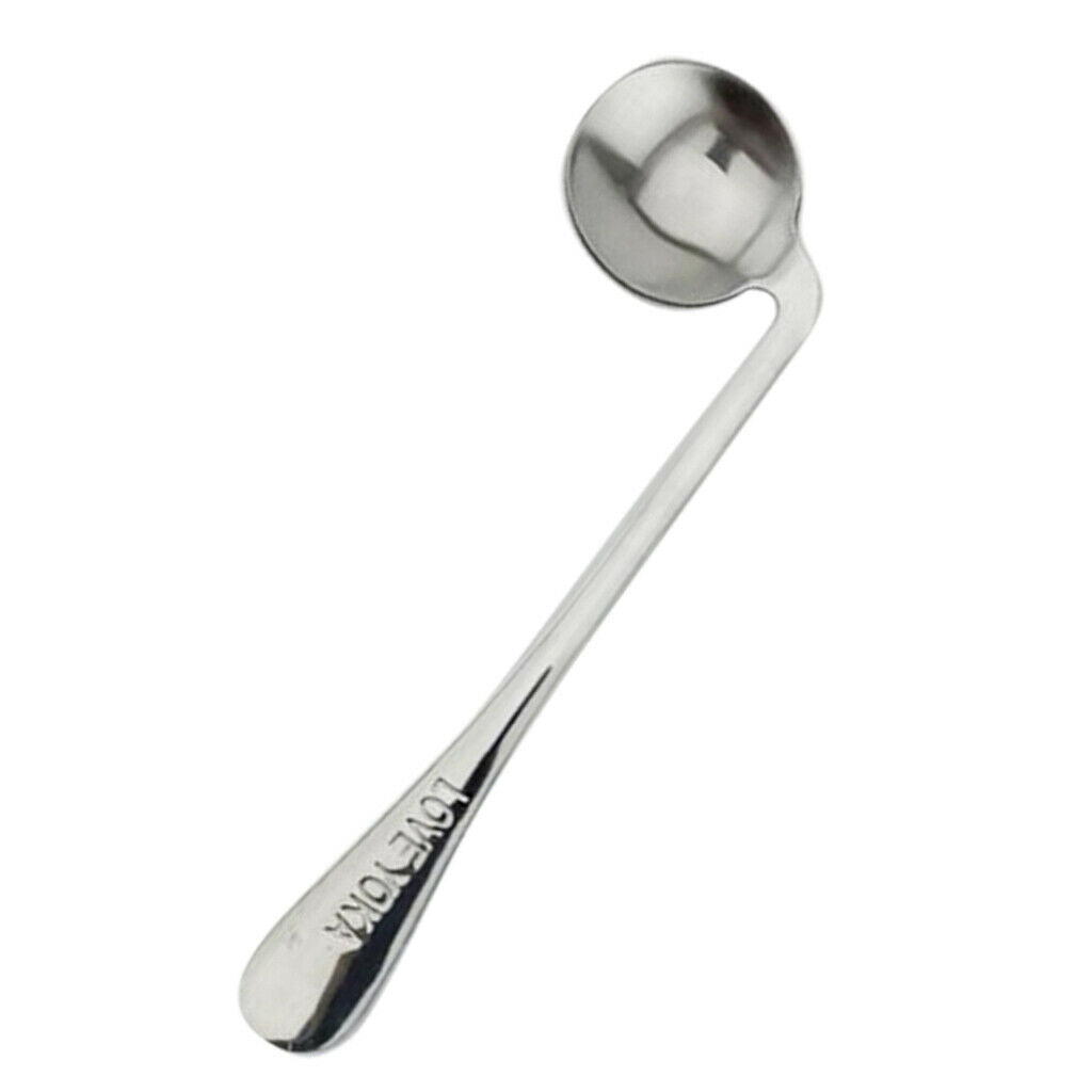 2X Stainless Steel Left/Right Angled Spoon Curved Utensils Soup Spoon Right