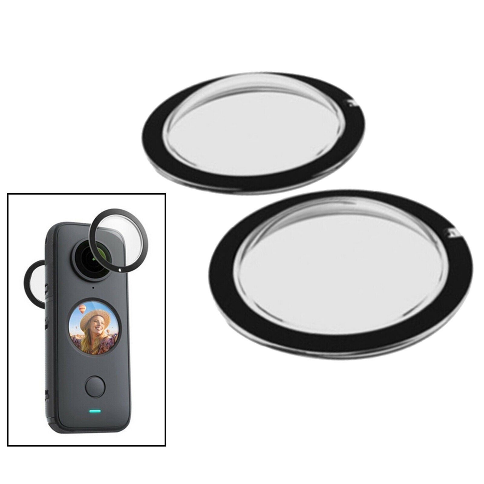2 Pieces Lens Protective Cover Sticky for Insta360 ONE X2 Parts Accessories