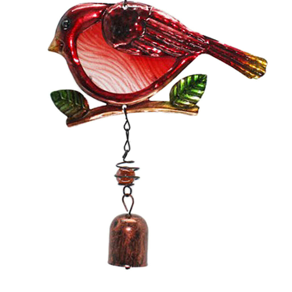 2Pcs Metal Bird Shape Outdoor Wind Chimes, Musical Wind Bell for Garden Patio
