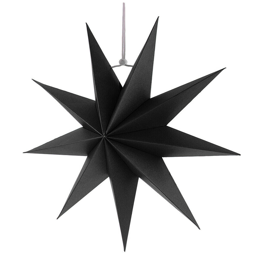 Paper Stars Hanging Christmas Home Party Decoration Wedding Prom Hanging Black