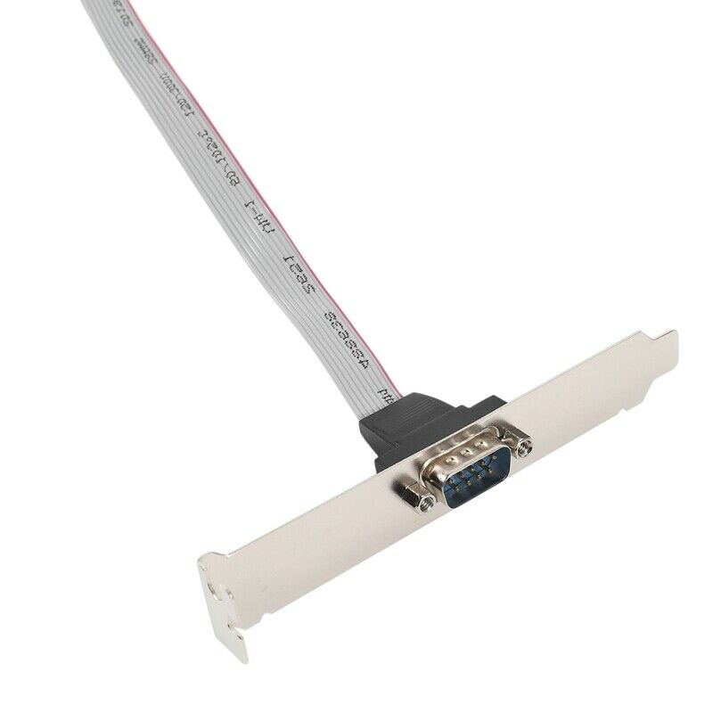 1 Port 28cm DB9 Serial Port Bracket to 10 Pin Header - Low Profile (PLATE 9M16D4