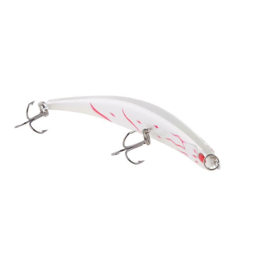 Saltwater 11cm Topwater Fishing Lures Baits Treble Hooks Crankbait Red