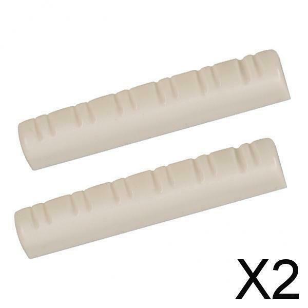 2X 2 Pieces Slotted Nuts For 12 String Acoustic Guitar Bass Replacements