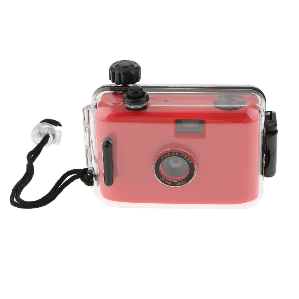 MagiDeal 35mm Film Camera with Housing Case for Scuba Diving, Snorkeling Red
