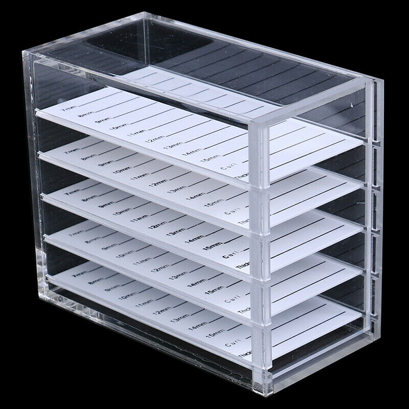 False Eyelashes Storage Box 5 Layers Acrylic Pallet Lash Holder Display StanBDA