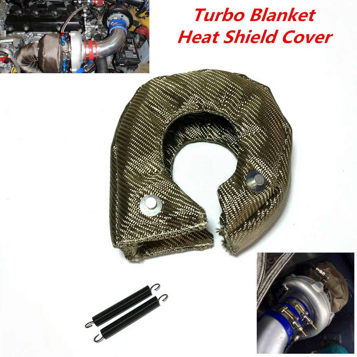 Universal T3 Titanium Turbo Blanket Heat Shield Barrier Turbo charger Cover Wrap