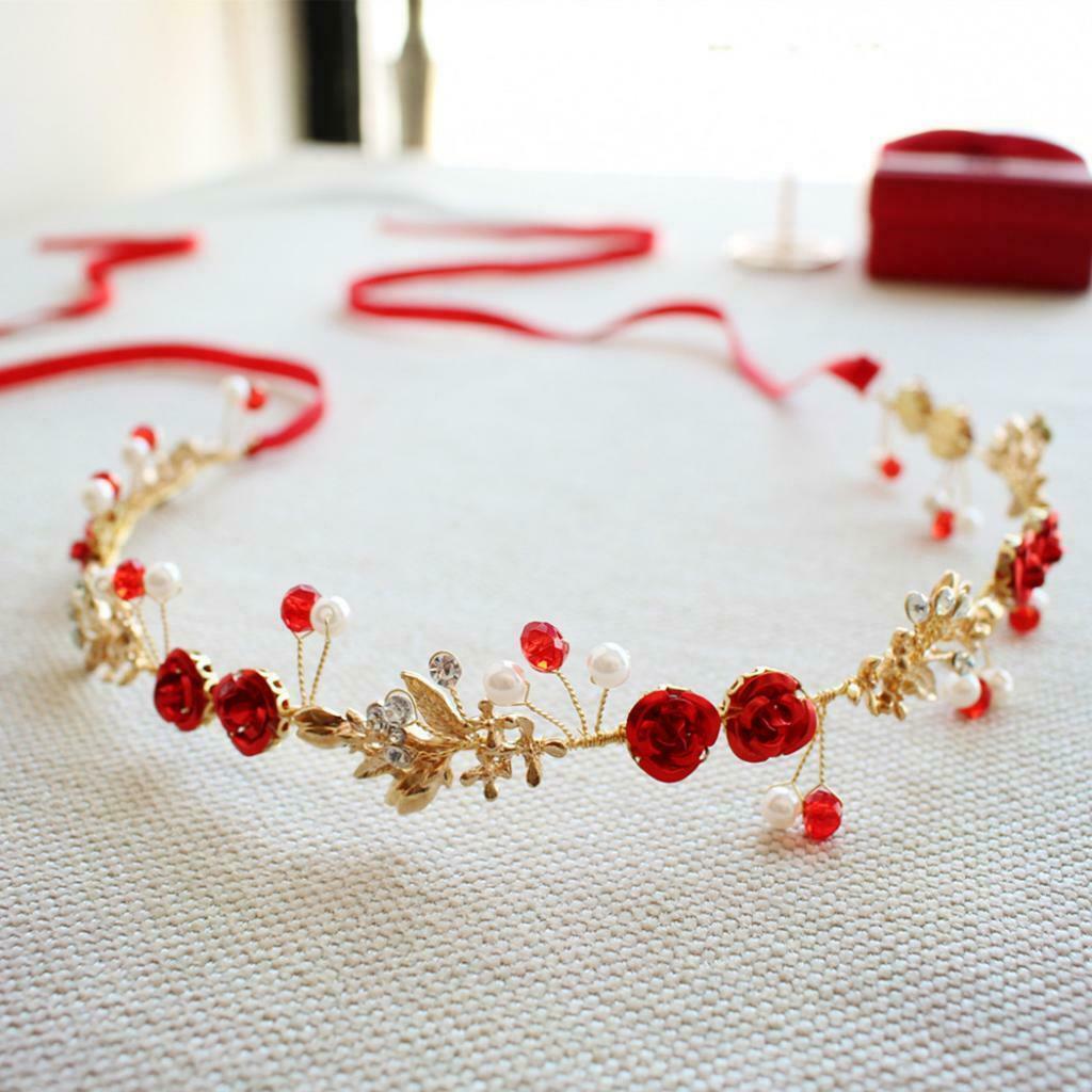 Women Girl Hairband Headband Flower Wreath Bridal Wedding Hair Accessories