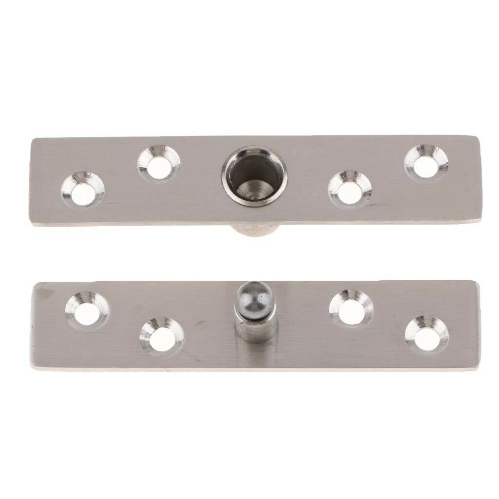 2Pcs Stainless Steel Door Hinge 360 Degree Rotary Pivot Hinges Up Down Shaft