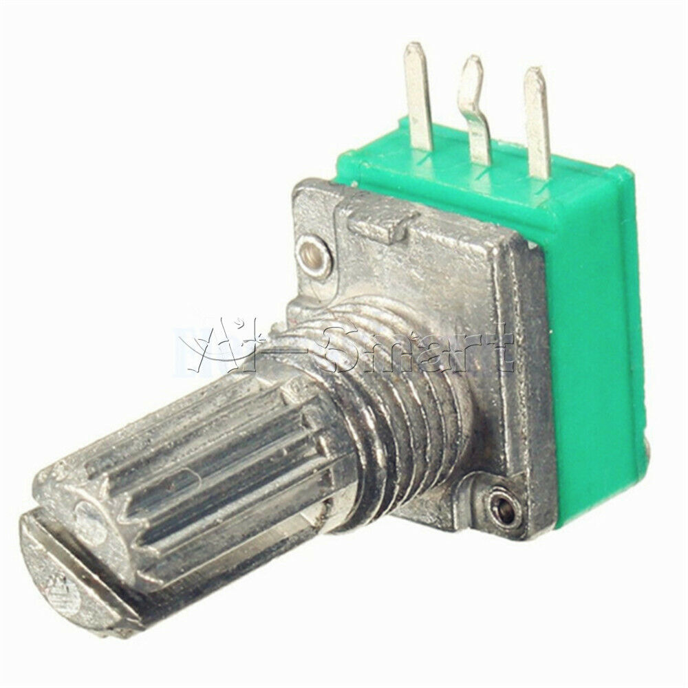5PCS Rotary Potentiometer 6Pin 6MM Shaft Adjustable B Type ResistanceB100K Ohm