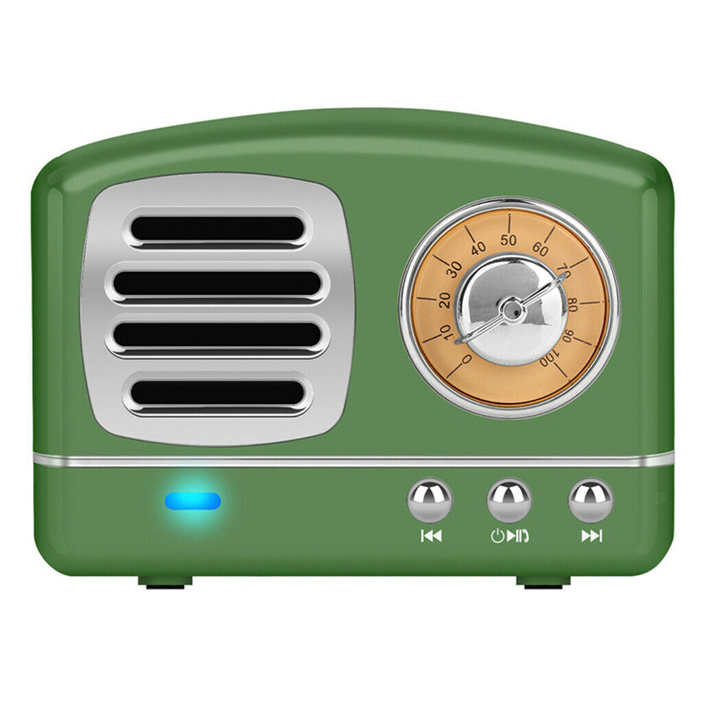 Portable Wireless Bluetooth Stereo Speaker Enhanced Bass Retro Loudspeaker#1