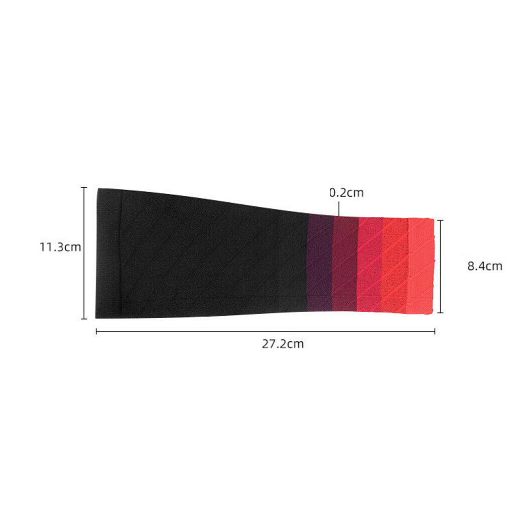 2 Pairs Calf Compression Socks for Man Woman Hikers Running Gym Gray and Red