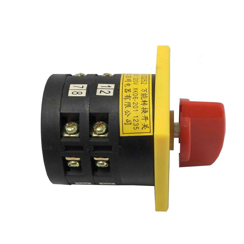 1PCS Combinations Changeover Switch 380V 5A 5 positions(1-0-2-3-4) 8 Terminals