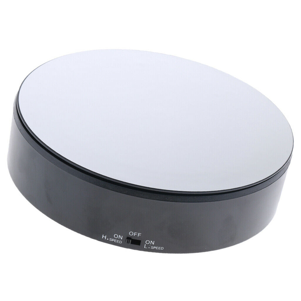 360 Degree Electric Rotating Stand Turntable Black for Jewelry Phone Display