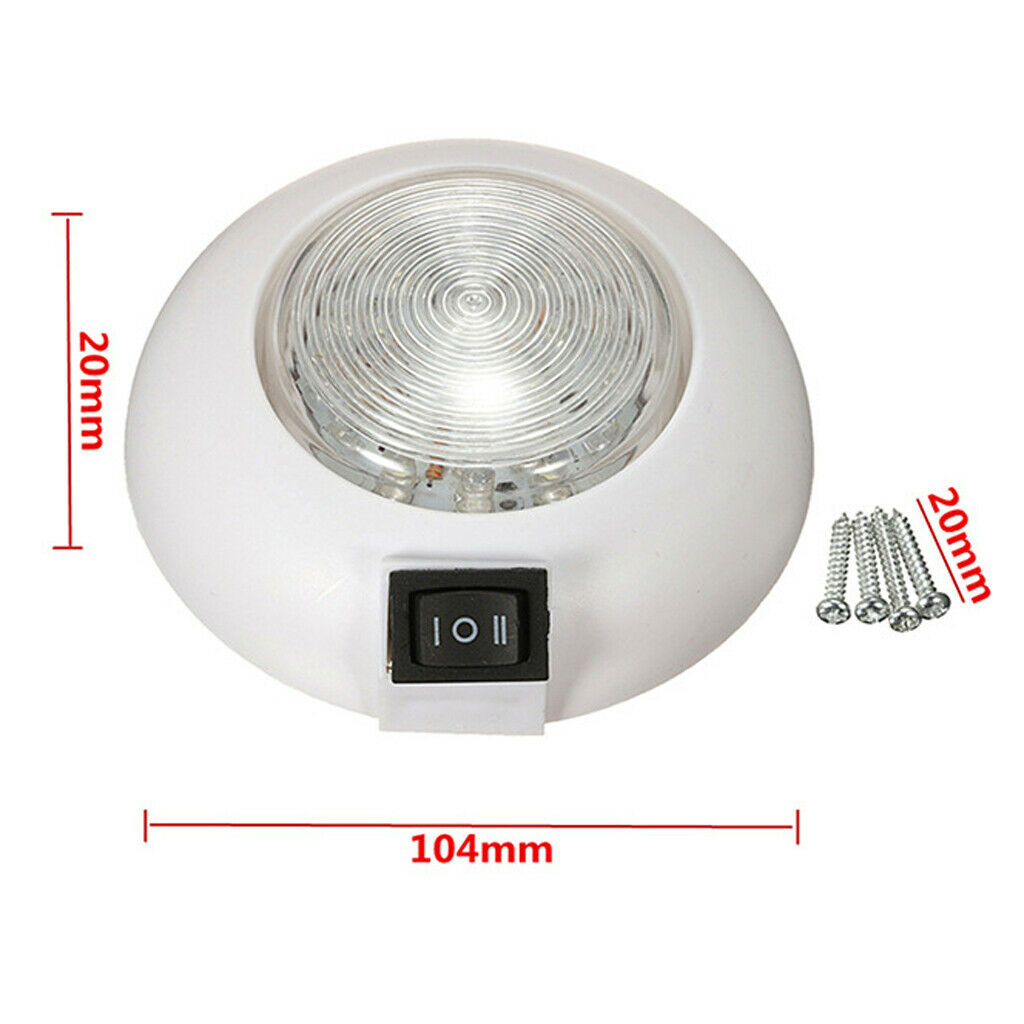 2pcs Car LED Dome Dome Roof Ceiling Light Lamp Yacht Boat SUV Toplight