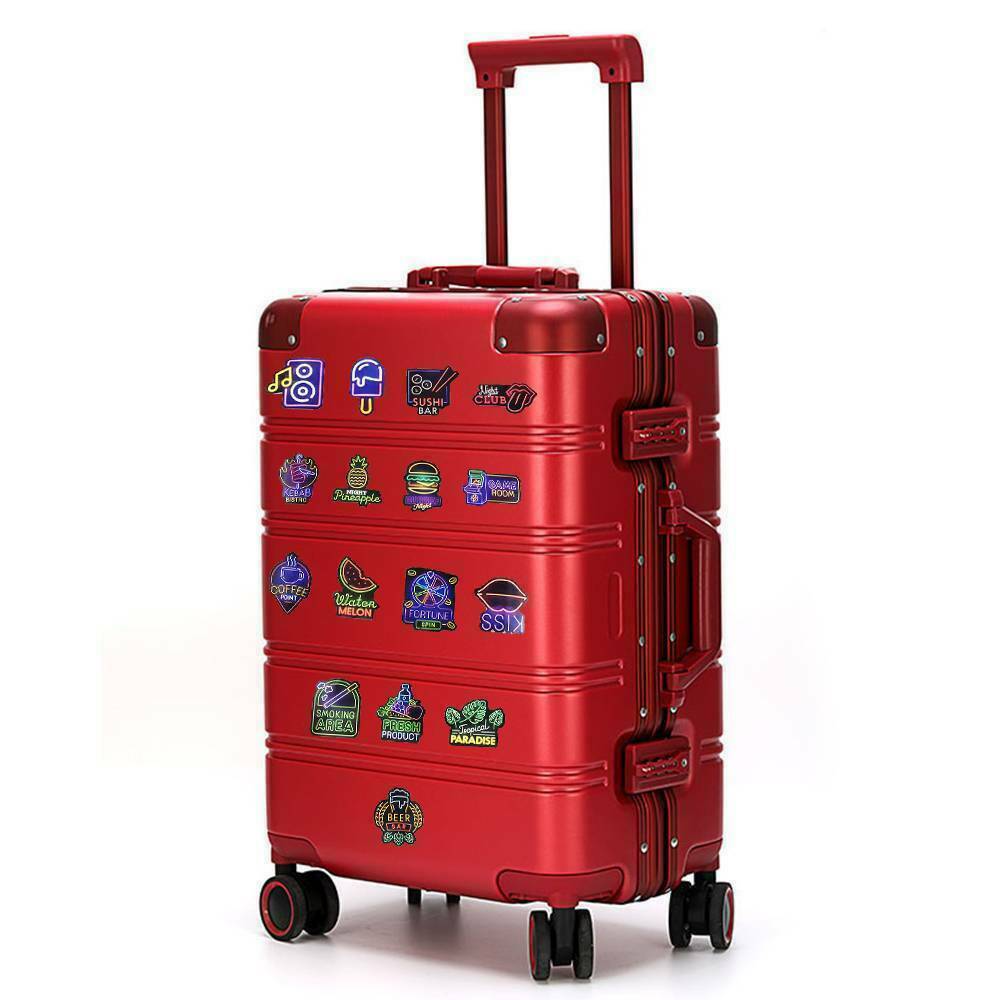 50PCS Neon Sign Stickers Bomb Graffiti Decors Pack Laptop Car Luggage Skateboard